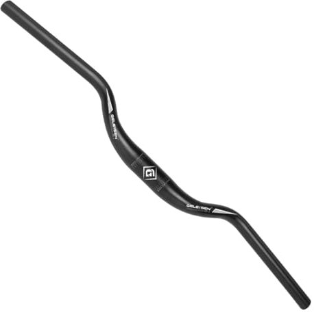 Rise 60mm MTB Lenker Leichte Aluminiumlegierung Großer Winkel Fahrrad Lenker 31.8 * 660mm Für Radsport Rennrad Cross Country Downhill Riser Bar (Color : Black)