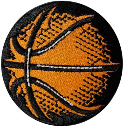 Basketballball-Aufnäher, niedlicher Basketball-Aufnäher, bestickt, zum Aufbügeln oder Aufnähen, Abzeichen für Kleidung usw.