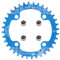 yongness Fahrradkettenblatt 104 BCD 32T 34T 36T 38T schmales breites Einzelkettenblatt, Ritzel geeignet für Rennräder, Mountainbikes, BMX-Kettenblätter (Blau 36T)