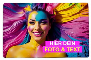 Kiwistar - Tischset 39x26cm - Textil - selbst gestalten - Foto - Wunschtext - individuell Bedruckt - personalisiert - Geschenkidee - Tischset mit Foto und Text