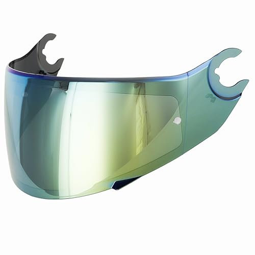 Everalo Visiere Casque Compatible avec Shark Spartan - Spartan 1.2 - Skwal - Skwal 2 - D Skwal - Ecran VZ160 VZ165 Pinlock Ready - Visière Anti-Rayures (Or)