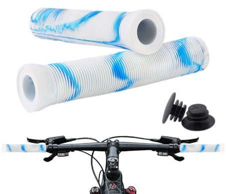 Mango de bicicleta | Manguito de manillar de ciclismo de goma con diseño antideslizante,Puños de bicicleta flexibles, manguito de manillar de ciclismo de goma, asas de cubierta