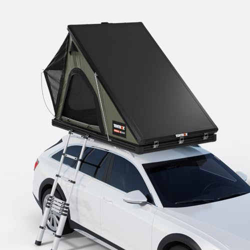 TentBox Cargo - Car Roof Top Tent - TentBox Car Roof Tent, Sleeps 2 People - Four Season Camping - FITS MOST CARS, Built entirely from aluminum, 30 Seconds Set-Up