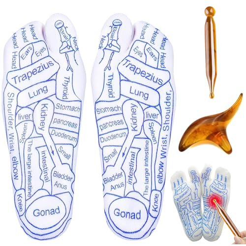 Reflexology Socks English Akupressur Socken FußReflexzonen Socken Reflexzonen Socken Akupressur Socken Reflexology Socks With Massage Tool Reflexology Socks With Acupressure Pen Foot Massage Socks