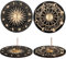 Porte Encens avec Récupérateur de Cendres 2pcs Bol à Encens Rond en Bois Utilisé pour la Décoration de la Maison Méditation Yoga Aromathérapie