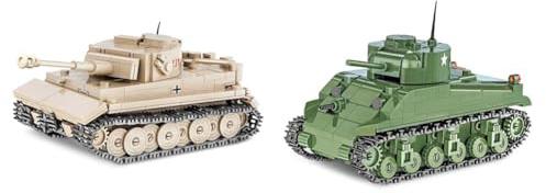 COBI Militärisches Plastikspielzeugfahrzeug, Panzer, Bausteine, Gepanzertes Kampffahrzeug, Sherman M4A1, für Kinder und Modellbau-Enthusiasten, für alle Altersgruppen, männlich