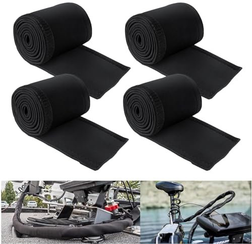 Lot de 4 manchons de rangement de câbles pour moteur de pêche à la traîne - 152,4 cm de long - En néoprène - Gaine de gestion des câbles pour câble et rallonges