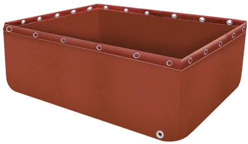 MAYFABD Aquariumbecken PVC-Segeltuchteiche mit Ablassventil Temporärer Auffangbehälter für Salzwasserfische 0,5 mm Planenwasserspeicherbecken zum Schwimmen von Koi-Fischen,Braun,4 * 4 * 0.8m