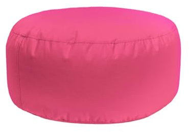 Bruni Pouf Sitzhocker L in Pink – runder Sitzpouf, Indoor und Outdoor als Fußhocker, Yoga-Sitzkissen, Meditationskissen geeignet, in Deutschland gefertigt
