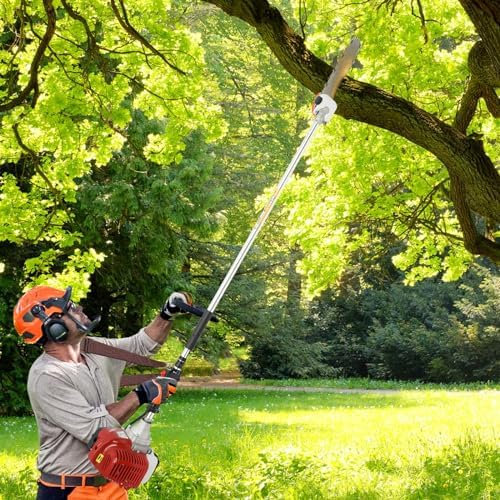 Lightakai - Podadora de gasolina, 4 en 1, de gasolina, desbrozadora, podadora, cortasetos, 2 tiempos, 43 CC, 1,7 HP