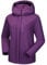 OutPro Skijacke Damen Wasserdicht Snowboardjacke Winterjacke Hooded Warm Winterjacke Dickes Gänsedaunenfutter Doppelte Seitentaschen Wanderjacke mit Reißverschluss für Outdoor-Aktivitäten Violett L