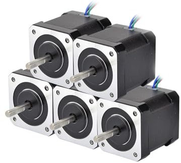 AIRUIXI Schrittmotor 5 STÜCKE Nema 17 Schrittmotor 48mm 2A 17HS19-2004S1 Motor Nema17 59Ncm (84oz.in) 4-Leiter Schrittmotor for CNC 3D Drucker XYZ