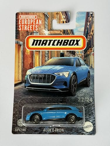 2024 Matchbox European Streets Audi E-Tron Blue 22/24 (Long Card) HVV45