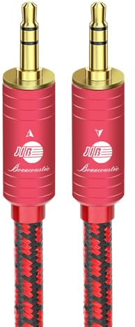BOAACOUSTIC JIB Cavo Audio jack 3.5 maschio maschio Cavo Aux Macchina Alta Qualità HIFI, Cable Cuffie Jack 3.5 per iPad, iPod, Telefono Cellulare, Macchina, MP3 3 metri Rosa
