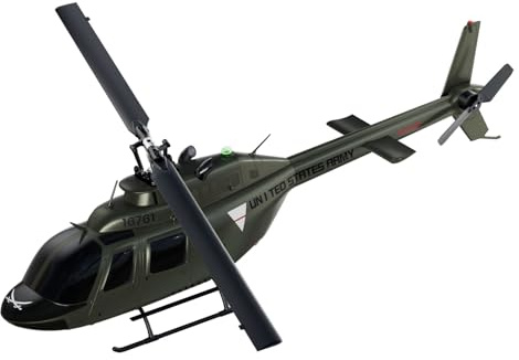 Carmanon Ultrahoher Simulierter RC Hubschrauber - Maßstab 27:1 Modell-Sammelbare Fernbedienung Hubschrauber mit Auto-Hover für Erwachsene, Anfänger, Bell OH-58