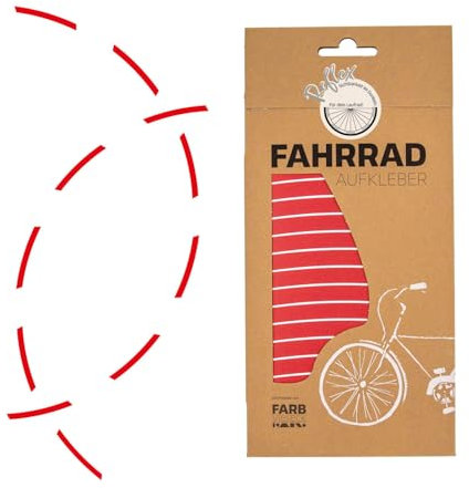 Fahrrad Reflektoren Aufkleber 24/26/27,5/28 und 29 Komplettset Universal für 2 Laufräder Felgenrandaufkleber - Katzenaugen Ergänzung - Fahrradfelge Folie Felgenrandaufkleber (rot)