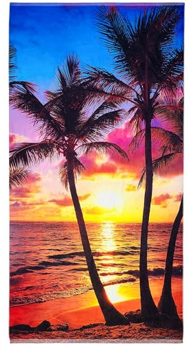 Sunset Palms Strandtuch, 76,2 x 152,4 cm, 100 % Baumwolle (Paradise Sunset, 1 Handtuch)