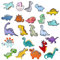 Iron on Patch,RoadLoo 22 PCS Dinosaur Embroidered Appliques Patches Stickers Fabric Sew on Repair Patches DIY Decoration for Kids Clothes Jeans Jackets Hats Shoes Backpacks