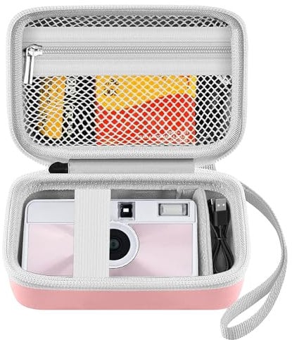 Leayjeen Étui de Protection pour Appareil Photo numérique, Compatible avec Kodak EKTAR H35, étui de Protection pour Appareil Photo Compact (étui de Protection Uniquement) Rose
