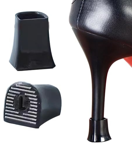 Erconsso High Heel Protectors,Heel Protector Non-Slip Repair Replacement Heel Caps | U-Shape Pin Heel Stoppers Noise Reducing Tip Covers for Wedding & Gravel