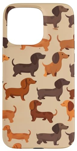 Sausage dog, Dachshund fun pattern Case for iPhone 15 Pro Max