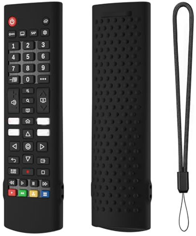 Coperchio di protezione adatto per LG AKB75375604 AKB75095302 AKB73715601 Telecomando Custodia in silicone per LG AKB Serie Smart TV Controller Manica (Black)