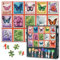 1000 Piece Jigsaw Puzzles for Adults - Butterfly Collectible Stamps Art, Large Challenging & Difficult Educational Puzzle, 28x20 Inch Home Decor for Adults UK (Family Game Night, Stress Relief)