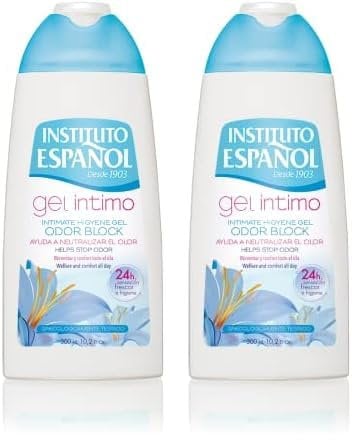 Gel Higiene Intima Femenina - Odor Block - Instituto Español 300 ML (Paquete de 2)