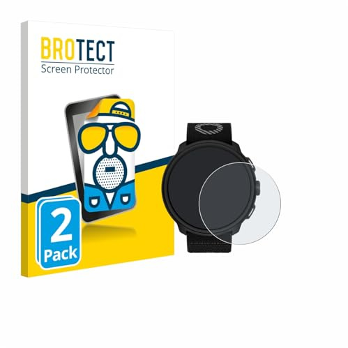 BROTECT Schutzfolie für Suunto Run | 2 Stück Entspiegelnder Displayschutz Made in Germany Matte Displayschutz-Folie Anti-Reflex Anti-Fingerprint Einfache Montage