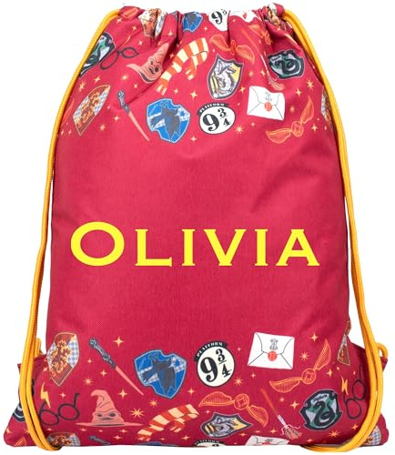 Harry Potter Personalised Drawstring Bag for Kids PE Bag - Kids School or Swimming Bag For Girls & Boys - Personalised Bag