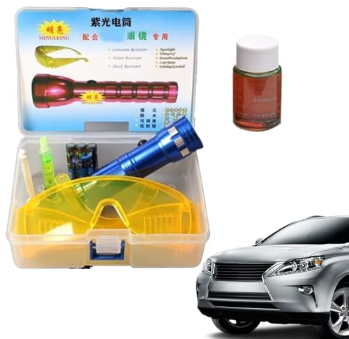 Kit Detector de Fugas para Aire Acondicionado de Coche | Kit Herramientas con Linterna para Detección Fugas | Detector Multiusos Vehículos y Electrodomésticos