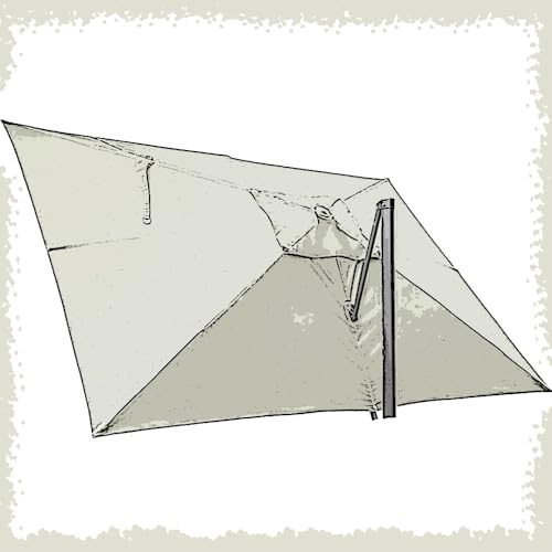 VLKLPZAHAK Sombrilla De Recambio Para Sombrilla De Exterior 3x4m 8 Costillas Toldo De Repuesto Para Cubierta Voladiza Cubierta De Reemplazo Para Sombrilla Rectangular Dosel De Reemplazo Protección UV(
