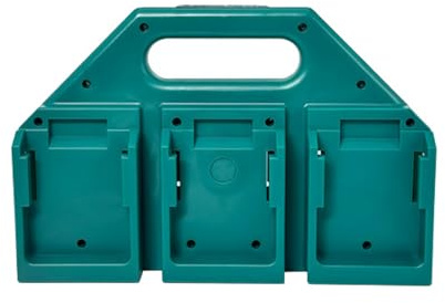 SDAZGVRK 6-Slot Battery Holder for Makita 18V, Portable Plastic Cradle with Handle, Compact Organizer Storage Stand, Perfect for Garages, Workshops, Construction Sitesor Home Storage(no battery)