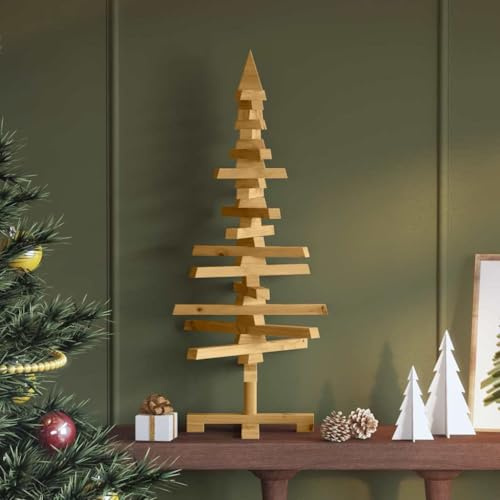 Festnight Weihnachtsbaum Holz 90 cm Tannenbaum Gestell Holzbaum für Zierschmuck Christbaum Holzgestell Tannenbaum Ständer Klein Weihnachten Deko DIY Weihnachtsdeko
