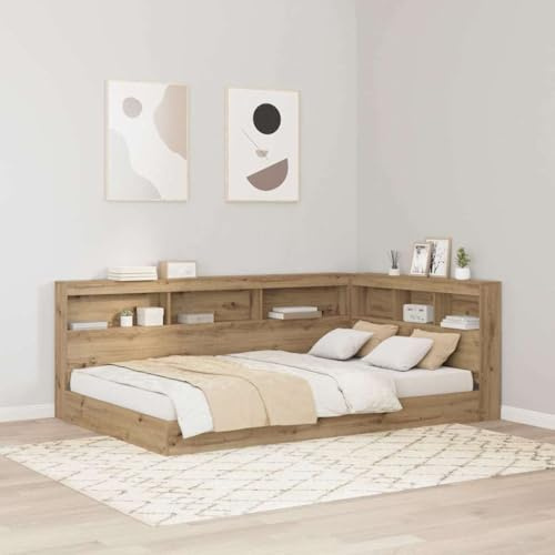 Générique Tête de lit de Rangement avec étagère Chêne Artisanal 120 cm,Meubles,Lits & Accessoires,Têtes et Pieds de lit,Marron,37.7 KG,3335540