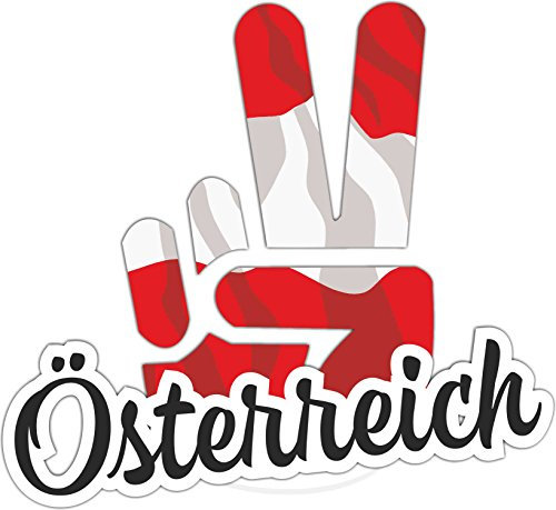 INDIGOS UG - Aufkleber - Autoaufkleber - Sticker - Österreich - Victory - Sieg - Heckscheibe, Kofferraum - 15x12 cm