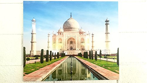 Bild auf Aluminium Taj Mahal | mehrere Maße | Deko Wand Aluminium 3 mm | 60 x 50 cm