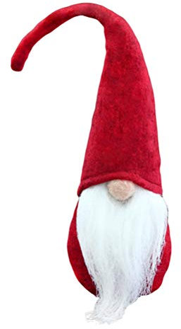 BESTOYARD Weihnachten Wichtel Deko Figuren Winter Zwerge Wichtel Figuren Plüsch Weihnachtsdeko (Rot)