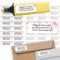 Sunnywall® Adressetiketten Adressaufkleber personalisiert - 110 Klebeetiketten Blumen 53x21mm | Aufkleber mit Wunschtext