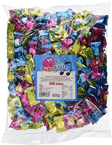 Tise Süsswaren Süße Flöten aus Traubenzucker 300 Stück (600g)