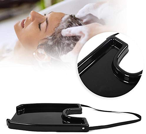 ZJchao Shampoo Tray Mobile Salon Becken Haarwaschmittel Tragbares Haushalts Shampoo Becken für Schwangere, Haarwasch Tablett Haarwaschhilfe Haarwaschtablett Waschhilfe Nackenausschnitt (Schwarz)