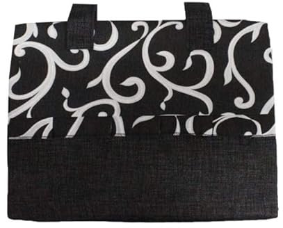 Russo Tessuti Copriforno Copri Forno Cucina 46x35 B&A Fantasia Ghirigori Beige Grigio Nero -Nero