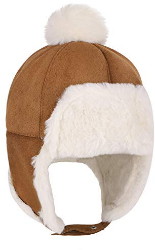 Kinder Winter Babymütze Kindermütze Warm Earflap Hut Kappe Cap Cartoon Bommelmütze Beanie Mütze Schlupfmütze verdickt Fliegermütze Trappermütze Winddicht Warm Wintermütze mit Ohrenklappen