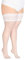 Annes styling Cecile - Medias altas de encaje para mujer, opacas, 20 denier con silicona antideslizante, Bianco XL/XXL