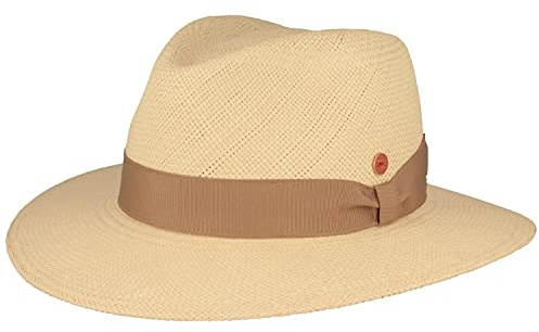 Mayser ORIGINAL Sombrero de Panamá de paja hecho en Ecuador – Sombrero de verano tejido a mano con protección UV 60 o 80 – Sombrero resistente al agua con protección contra roturas, 59