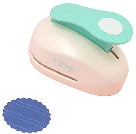 Craftelier - Locher für gewellte Kreise mit einem Durchmesser von 7,62 cm (3 Zoll) mit Druckhebel, geeignet für Papier und Karton, speziell für Scrapbooking und Bastelarbeiten, Größe ca. 15 x 9,5 cm