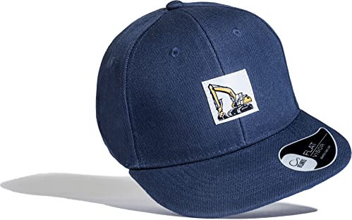 (A) Kinder Cap : Bagger (Patch) - Kappe Jungen - Mütze Arbeitskleidung (Navy)