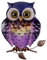 CIM Metall Wand-Deko - OWL 25cm - tierische 3D Wandbilder - Wandschmuck inkl. praktischer Wandbefestigung - lebhafte Wandskulptur