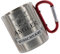 Crealuxe Edelstahltasse mit Karabiner - Die Besten Angler heißen Wunschname - 330ml Tasse personalisiert mit Gravur, Kaffeetasse, Bürotasse, Metalltasse mit Name, Angelzubehör