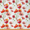 Mohnblumen Polsterstoff Meterware Roter Blumenstoff für Stühle Aquarell Rustikal Botanischer Garten Dekorations Stoff für Heimwerkerprojekte Im Innen und Außenbereich Orange 92 x 150 (HxB)